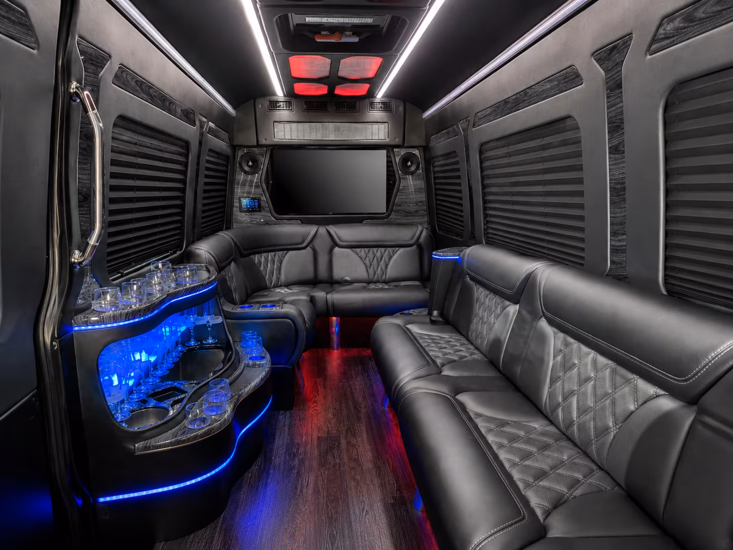 tracy 50 passenger party bus interior