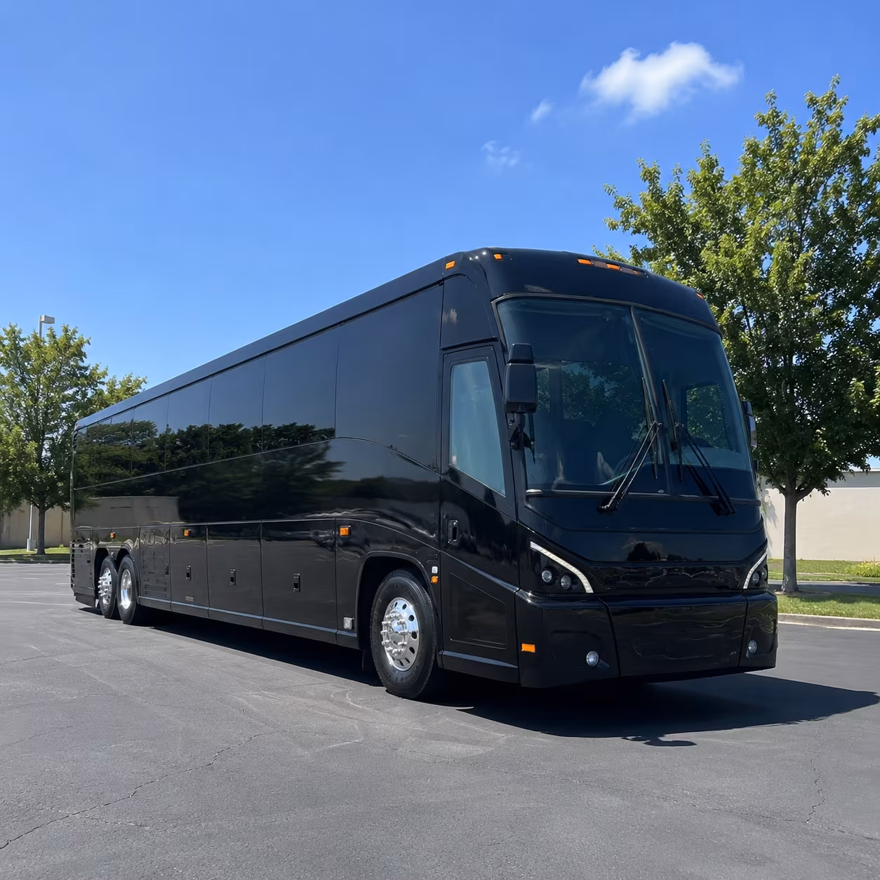 tracy charter bus rental exterior